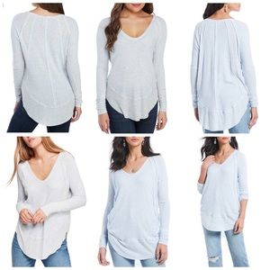 Free People Light Blue Sky Catalina Thermal Top